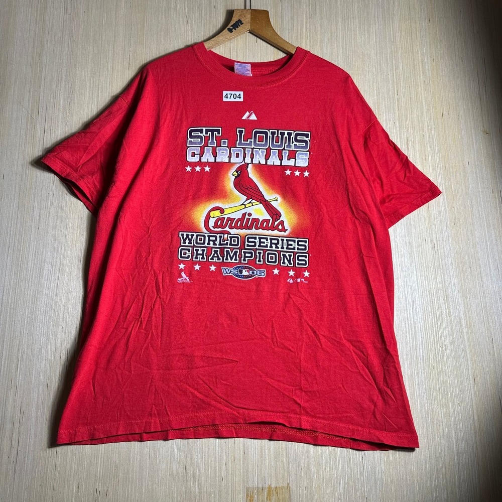 Vintage St. Louis Cardinals T-Shirt Mens XL Red Gildan MLB Pullover World Series